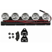 Resim Rc Araba Tavanı 5 Işık Arama Işıkları Yuvarlak Parlak Led Lamba 1/10 Rc Paletli Trx4 Eksenel Scx10 Off-r İçin 