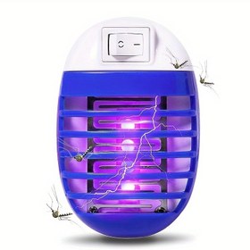 Resim 1 Adet Elektrikli Böcek Öldürücü - Ev, Oturma Odası, Yatak Odası, Mutfak için Hızlı Sivrisinek ve Haşere Kovucu, Avrupa Priz Uyumlu (220-230V), Mavi & Mor Işık Efekti, Pil Gerekmez, İnsan ve Evcil Hayvanlar İçin Güvenli, Şık Oval Tasarım, Dayanıklı Plastik Kasa, Allerji Dostu Çözüm, Kompakt Böcek Tuzağı 