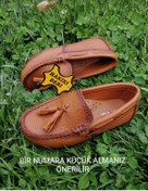 Resim Pine kids Erkek Çocuk % 100 Deri Ortopedik Laofer Klasik Ayakkabı 