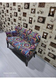 Resim Emba Mobilya Çay Seti Kollu Ikili Berjer Çok Renkli 