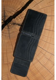 Resim Lenax Leather Milano Hakiki Deri Cüzdan Kartlık Nakit Para Klipsli Bozuk Para Cepli Erkek Cüzdan Siyah 