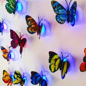 Resim Glow-In-The-Dark Kelebek Duvar Dekoru, Çift Katmanlı ve Bağlı Kanatlar ile - Ev, Doğum Günü, Düğün ve Tatil Süslemesi için İdeal, Rastgele Stiller ve Renkler, Kelebek Süslemeleri 