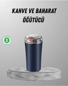 Resim Mey İthalat Elektrikli Kahve Ve Baharat Öğütücü Güçlü Motor, Paslanmaz Çelik Gövde, Kolay Temizlik Lacivert 