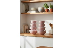 Resim Vienev 8'li Yuvarlak Kase Seti Pembe | 1l, 1.5l, 2.3l, 3.3l | Kapaklı Çok Amaçlı Mutfak Saklama Kabı 