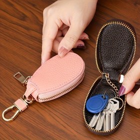 Resim Mini Minimalist Solid Color Car Keys Storage Bag, Hafif Çok Yönlü Cüzdan Kadınlar İçin, Çok Yönlü Basit Cüzdan 