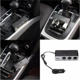 Resim Saab 9000 Uyumlu 3 Port + 1 USB Oto Araç Çakmaklık Çoğaltıcı Çoklayıcı 