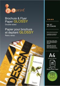 Resim Goprint Inkjet Çift Taraflı Parlak Kuşe Fotoğraf Kağıdı A4 160 G 