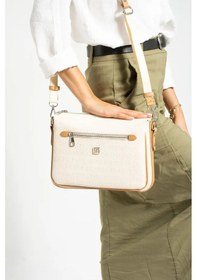 Resim Just Polo Kadın Bol Gözlü Ayarlanabilir Askılı Şık Omuz Çantası Shoulder Bag Krem 