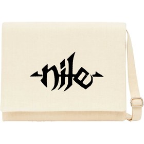 Resim Nile Logo Krem Kanvas Postacı Çantası - Krem 