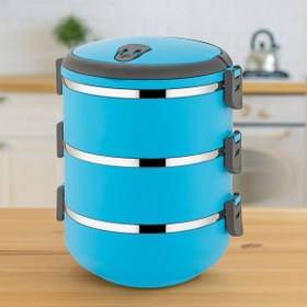 Resim Genel Markalar Freshbox 3 Katlı Sızdırmaz Yemek Termosu Sefer Tası 1,8 Lt Mavi 