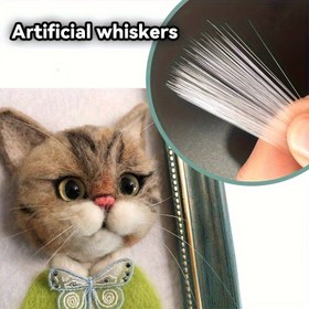 Resim Yaklaşık 550 Gerçekçi Keçe Hayvan Sakalları Simülasyon Kedileri ve Köpekleri için, Keçe Simülasyon Aksesuarları 