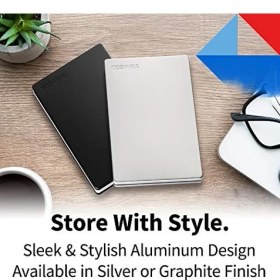 Resim Toshiba Canvio HDTD320XS3EA 2 Tb USB 3.0 Gümüş Harici Sabit Sürücü 
