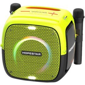 Resim Hopestar Party One RGB Işıklı Standlı Çift Mikrofonlu 80W IPX6 Suya Dayanıklı Bluetooth Hoparlör 