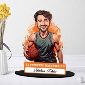 Resim Kişiye Özel Erkek Basketbolcuya Hediye Karikatürlü Biblo 