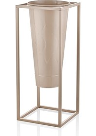 Resim The Mia Prizma Vazo Saksı Karamel 70x30x30 Cm 