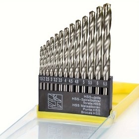 Resim 13 Parça M42 Kobalt Matkap Ucu Seti - Paslanmaz Çelik ve Sert Metaller İçin Yüksek Hızlı Çeliği, 1.5mm-6.5mm Aralığı, Siyah Oksit Kaplama - Profesyoneller ve DIY Tutkunları için İdeal - Metal İşleme ve Delme 