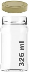 Resim Afracam 326 ml Kavanoz Metal Derin Kapaklı 326 Cc Şeffaf Reçel, Marmelat Cam Kavanoz Deep 2 Adet 