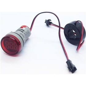 Resim 22mm Dijital Ampermetre 0-100a Ac Kırmızı Yuvarlak-4833 
