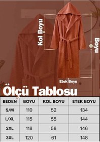 Resim Kapüşonlu Bornoz Doğa Kiremit L/xl Kiremit 