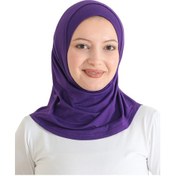 Resim Spor Başörtüsü Kadın Hazır Giyim Türban Viskon Eşarp Şal - Mor Mor 