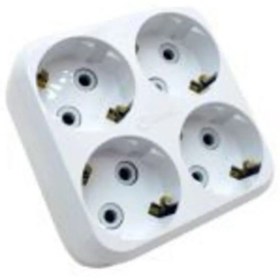 Resim abnturk 4 Lü Topraklı Golyat Fiş Priz 4 Kablosuz Kulaklık Fiş Priz Yok Beyaz TR 