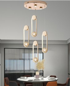 Resim Beckett 4'lü Kristal Top Başlıklı Gold Sarkıt Led Avize Gold 