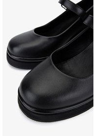 Resim Valmenti Kadın Hakiki Deri Siyah Topuklu Ayakkabı 1120 840 Bn Ayk Sk25-26 Sıyah Derı Siyah 