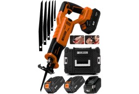 Resim Alman 21 V Kömürsüz Çelik Şanzuman Beton Tuğla Kemik Kesme Tilki Kuyruğu Akülü Testere Makinesi 