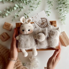 Resim Amigurumi Yumoş Tavşanım Gift Box - Tavşan Kulak Patik 