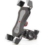 Resim Moveevo Bisiklet Telefon Tutucu, Dayanıklı Abs Malzeme, Dört Tırnaklı Koruma, Ekranı Engellemez, Sürüş Navigasyonu İçin Uygun Siyah 