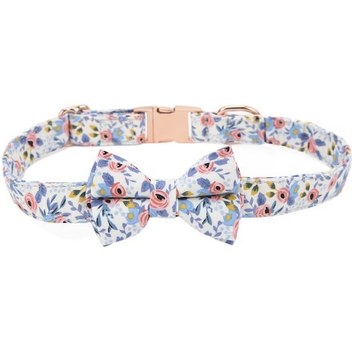 Çiçekli Papyon Tasma Yongtao Mavi Çiçek S