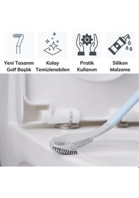 Resim Sanec Golf Tasarımlı Silikon Wc Klozet Mutfak Temizlik Fırçası Kanca Hediyeli 