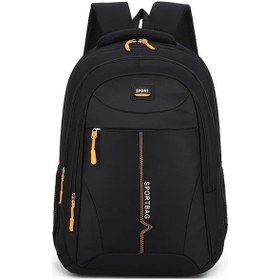 Resim Honeybeeshop Siyah Büyük Kapasiteli Çok Fonksiyonlu Erkek Kadın Öğrenci Laptop Sırt Çantası Diğer 