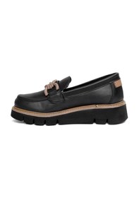 Resim Mammamia D24ya-3205 Hafif Tokalı Deri Kadın Loafer Ayakkabı Bej 