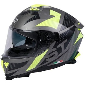 Resim Sway Sw 865 Double Vizör St Kask Sarı - Titanyum 