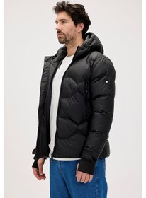 Resim Axel Siyah Erkek Kapüşonlu Mont-nıght Nıght 