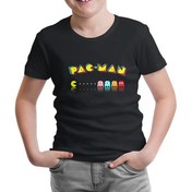 Resim Pac-Man - Enemy Siyah Çocuk Tshirt 
