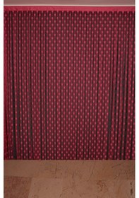 Resim Puanlı Model Fuşya Renk İp Perde Hazır Düğmeleri Dikilmiş İp Perde 300 280 Cm Fuşya 