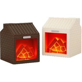 Resim Sx-e354 Dekoratif Led Şömine Alev Efektli Nemlendirici Difüzör & Ortam Lambası 