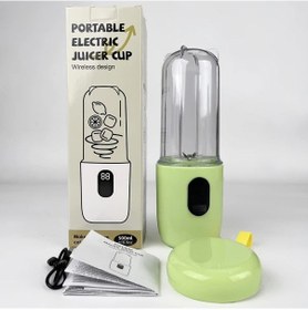 Resim Sunshine022 Usb Şarjlı Yeşil Meyve Sıkacağı 16 Bıçaklı Taşınabilir Smoothie Yapma Makinesi 