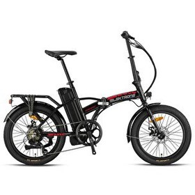 Resim Kron Elektrone Pasific 20 Jant E-Bike MD 7 Vites Siyah-Füme Kırmızı Elektrikli Katlanır Bisiklet 