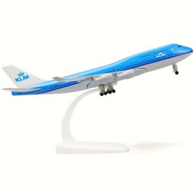 Resim 1/300 Ölçekli Boeing 747 Diecast Metal Uçak Modeli Stand ile, KLM Aviation Koleksiyonu Gösteri Uçağı Taklidi, Havacılık Tutkunu Hediyesi, NUOTIE 