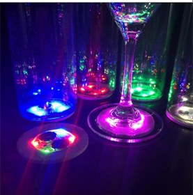 Resim Işıklı Yapışkanlı Bardak Altı Aparatı Ledli 3 Fonksiyonlu 6 Cm Çap 