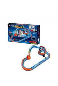 Resim HAK İŞ OYUNCAK Glow Flip Track Yarış Pisti Seti – 42 Parça – Işıklı, Spiral Rampalı, USB Şarjlı Hızlı Oyuncak Araba 