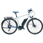 Resim Carraro E-Time Mars 28" HD Elektrikli Trekking Bisiklet - Mat Gümüş/Siyah/Mavi 