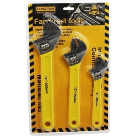 Resim Storemax 3'lü Kurbağacık Anahtar Seti – Ayarlı Ingiliz Anahtarı Takımı (8&APOS;&APOS;-200MM | 10&APOS;&APOS;-250MM | 12&APOS;&APOS;-300MM) – Paslanmaz Çelik, Ergonomik Kauçuk Saplı, Dayanıklı Uzun Ömürlü 