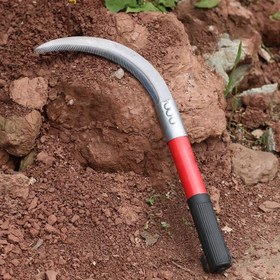 Resim 1 Adet Yoğun İnce Dişli Paslanmaz Çelik Orak - Verimli Çim Kesme, Yabani Otları Temizleme, Hasat ve Mısır Kırpma için Ağır Hizmet Tipi Tarım & Bahçe Bakımı Aracı - Kompakt Tasarım, Ergonomik Sap, Kolay Saklama, Fonksiyonel Bahçe Aleti 
