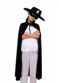 Resim Nessiworld Çocuk Boy Zorro Pelerin + Şapka + Maske Kostüm Seti 