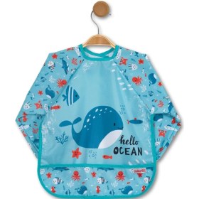 Resim Bebe-chi Bebechi Bambino Kids Uzun Kollu Mama ve Aktivite Önlüğü Balina (6-24 Ay) 