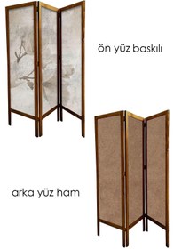 Resim Modacanvas Masif Ahşap Paravan 